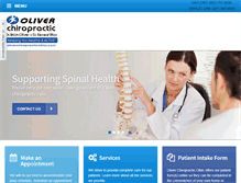Tablet Screenshot of oliverchiropracticclinic.com